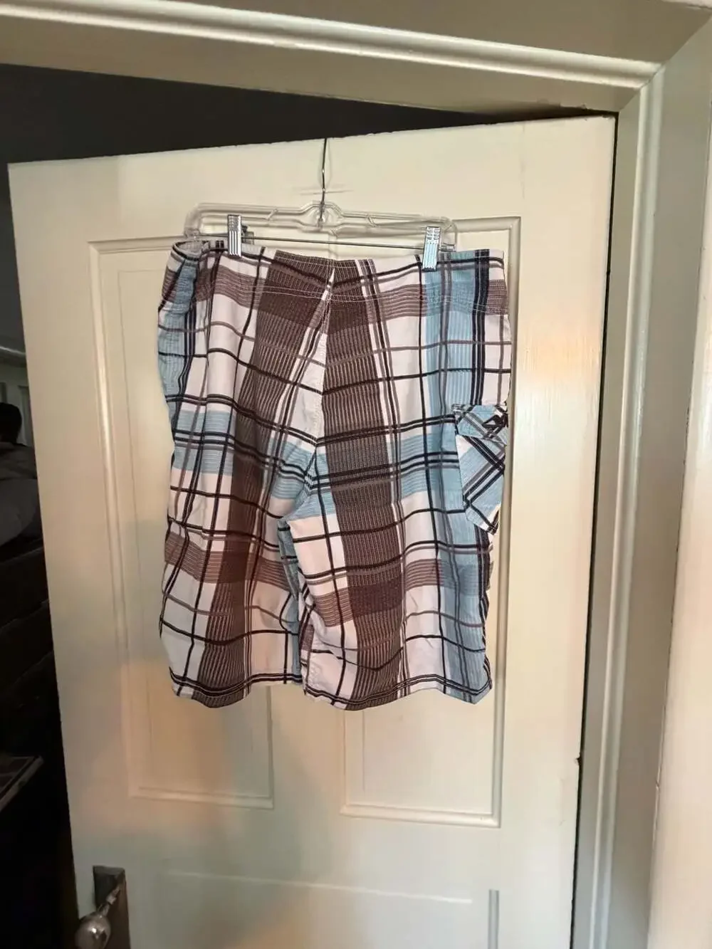 Reef Men's Plaid Hybrid Board Shorts, Size 36